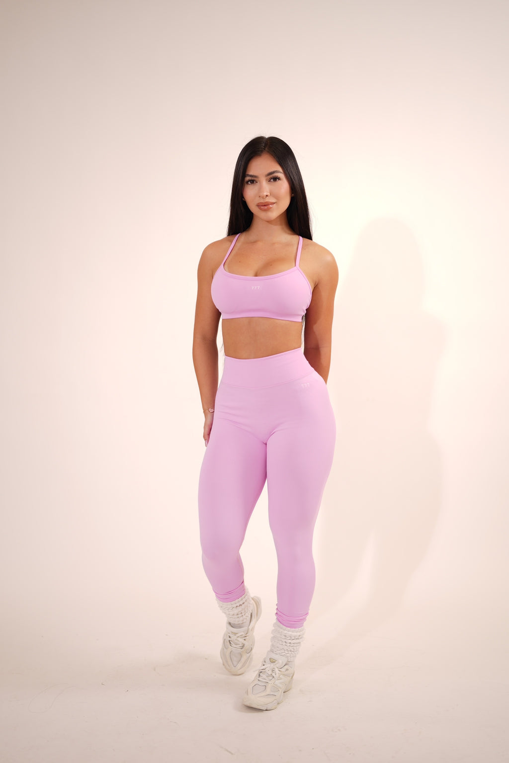 Aligned V-waist Set Pink